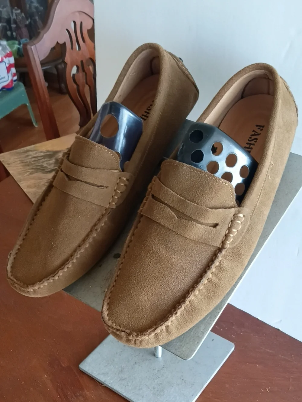 Men's Brown Suede Driving Moccasin Sz 11